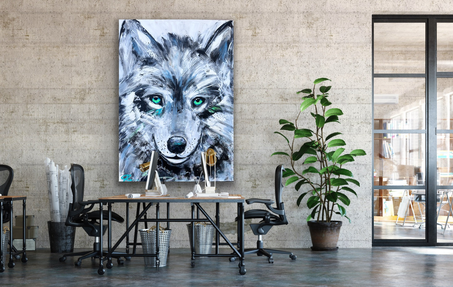 (Only 1 LEFT!!!) FREE GIANT WOLF PAINTING | Feed Your Wolf Pack| 56 Books + Bonus Painting