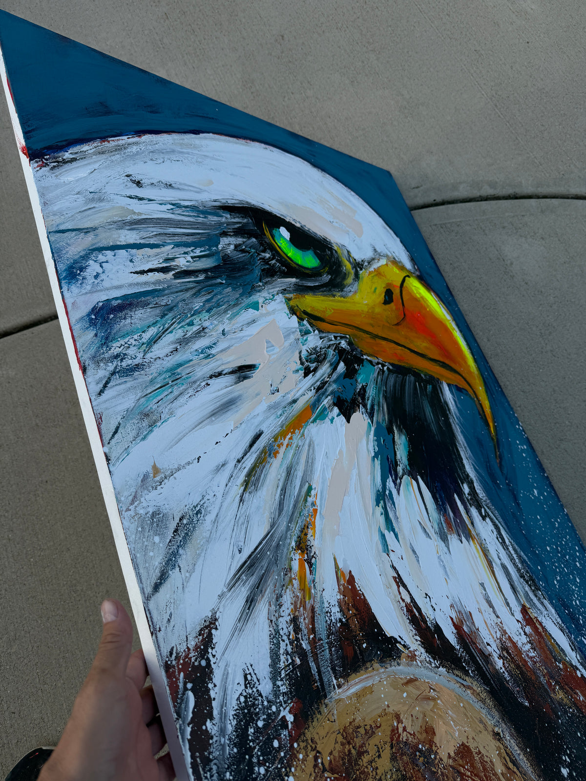 XXL Practice Painting | 36x48 RESILIENT Abstract Eagle Painting