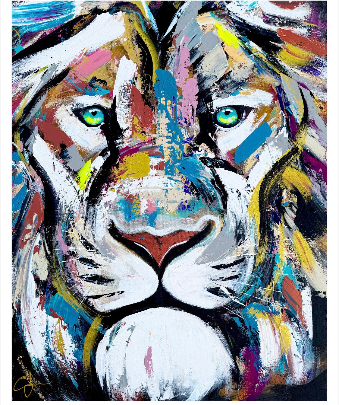 Limited Edition COURAGE LION PRINT 16x20 by Sam
