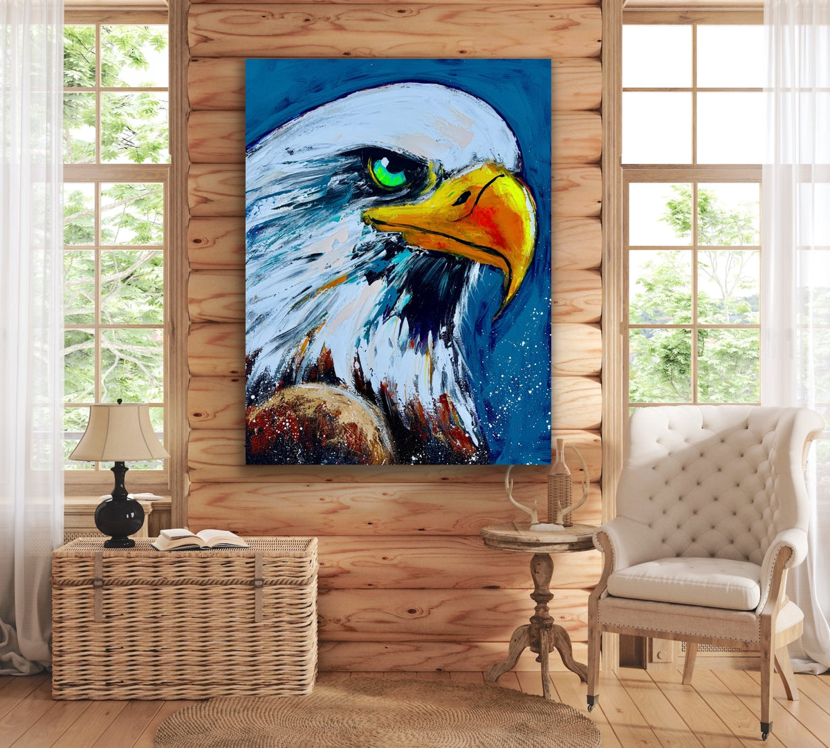 XXL Practice Painting | 36x48 RESILIENT Abstract Eagle Painting