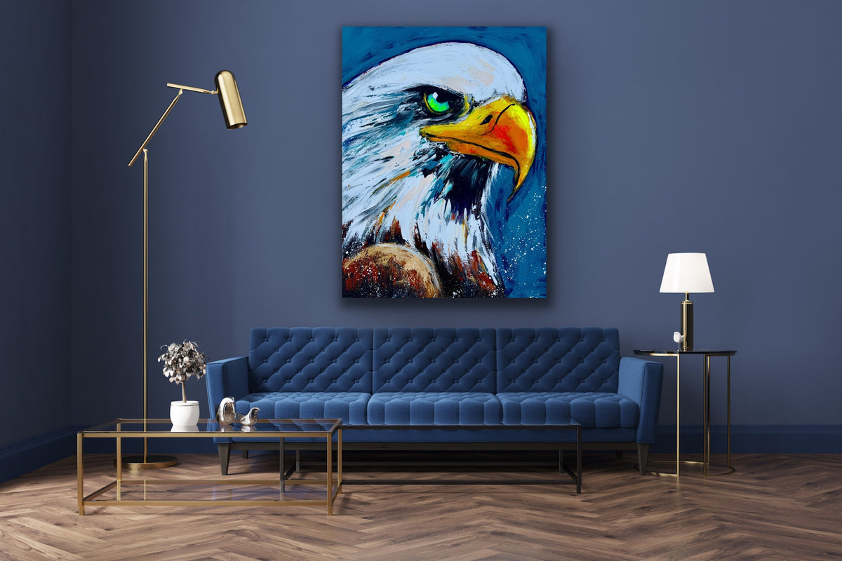 XXL Practice Painting | 36x48 RESILIENT Abstract Eagle Painting