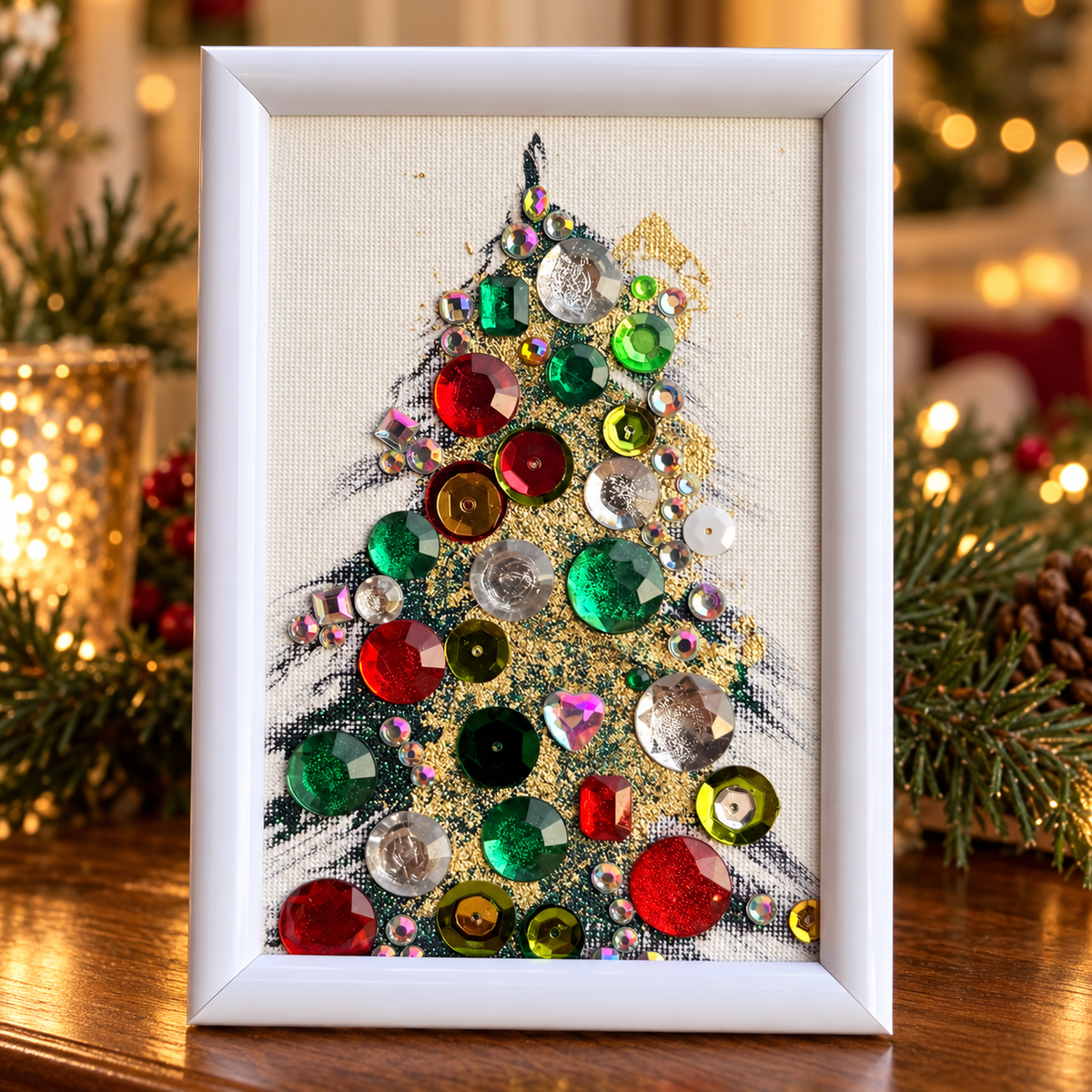 Christmas Cheer gemstone tree by Sam Glenn, home