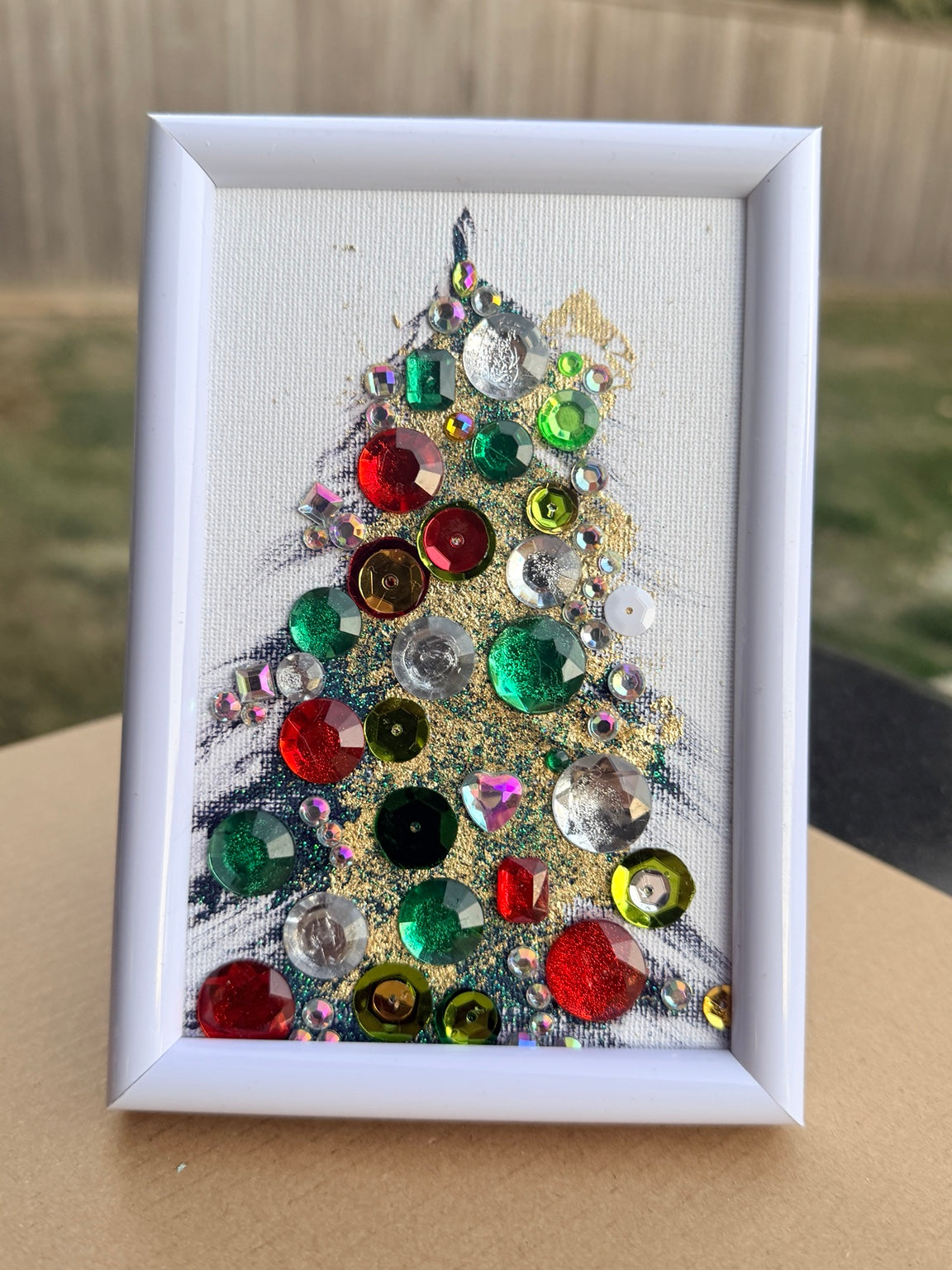 Christmas Cheer gemstone tree by Sam Glenn, original