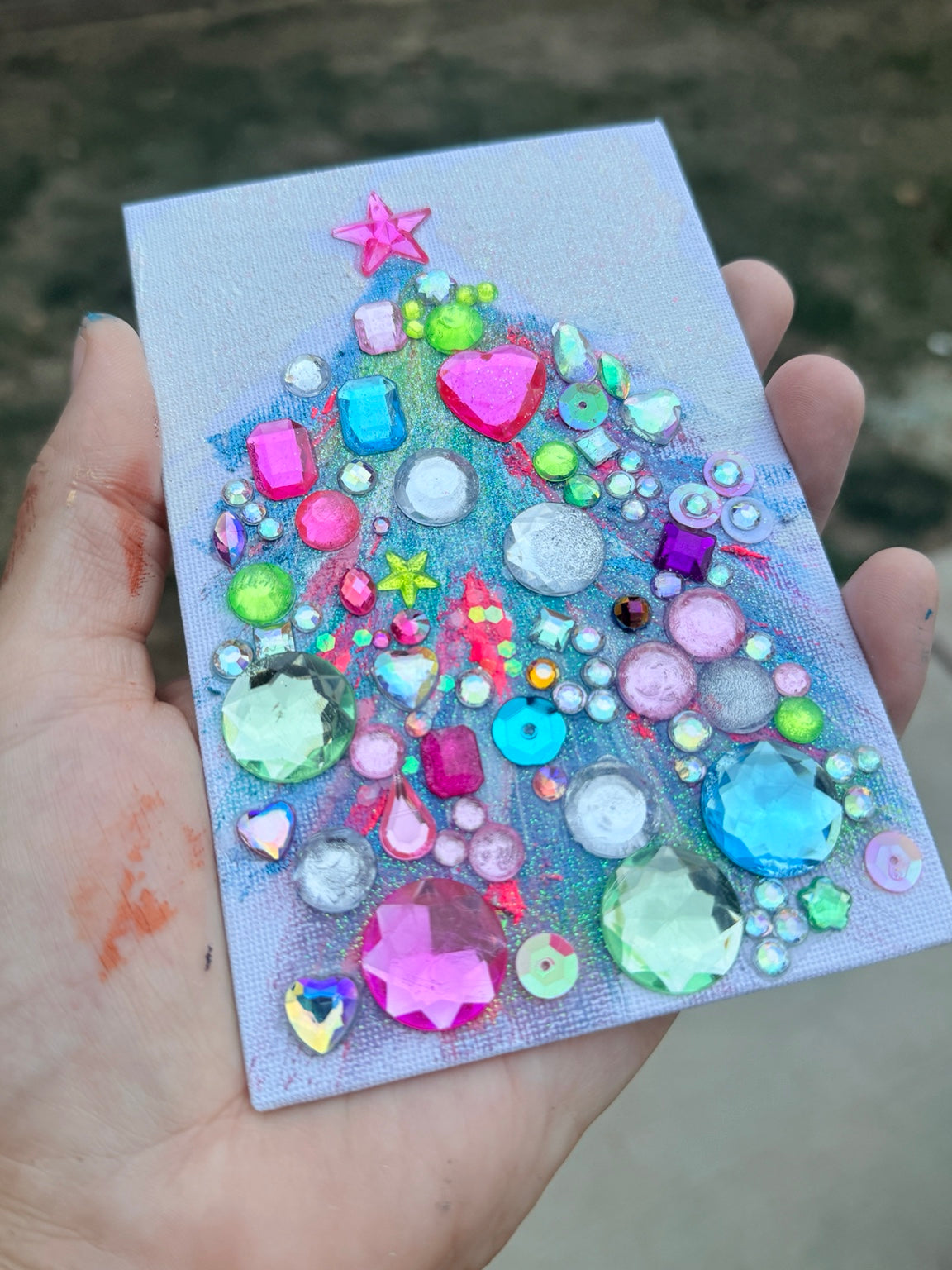 Christmas Wishes original art detail