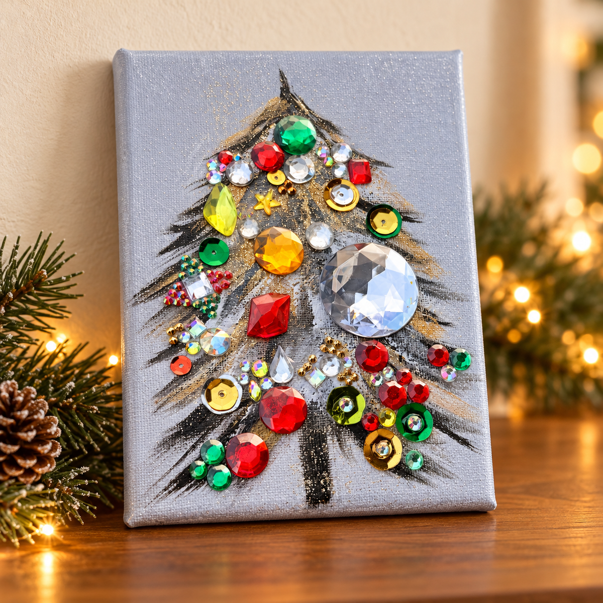 Styled holiday table preview of Christmas Wishes; display props not included