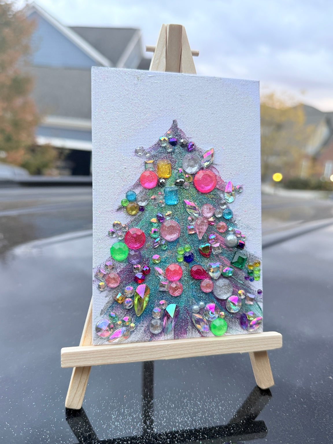 Merry and Bright original art detail